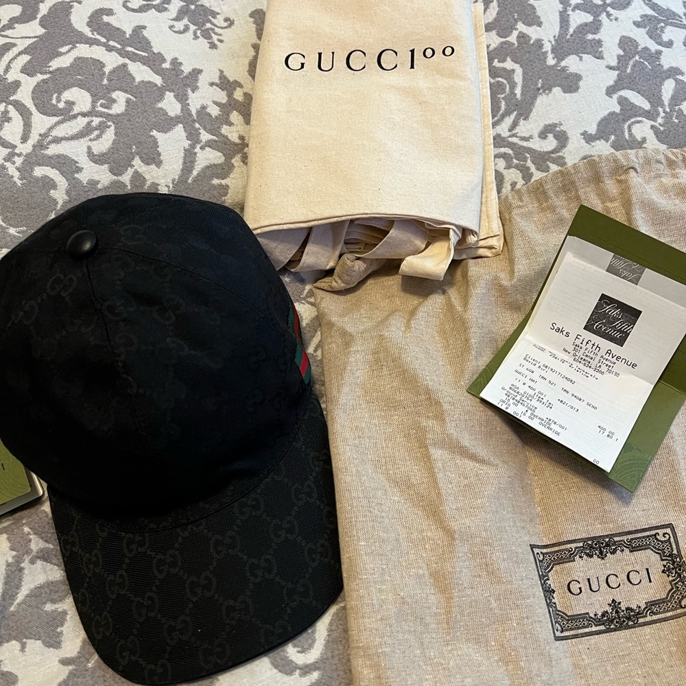 Gucci Monogram Web Baseball Hat. NWT